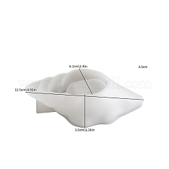 DIYキャンドルホルダーシリコンモールド  レジン型  シェル形状  ホワイト  125x61x35mm&nbsp;PW-WG09310-01