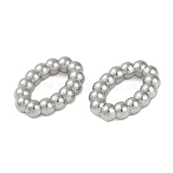 CCBプラスチックフレームコネクター  オーバル  プラチナ  21x14.5x4mm  穴：7x13mm&nbsp;CCB-G020-26P