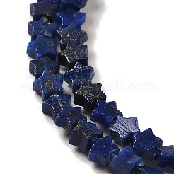 天然石ラピスラズリビーズ連売り  スター  4x4.5x2mm  穴：0.8mm  約102個/連  15.35インチ（39cm）&nbsp;G-G085-B02-01
