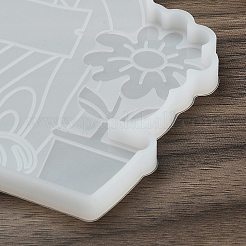 エルフドアオーナメントシリコンモールド  レジン型  UVレジン用  エポキシ樹脂工芸品作り  花  96x103x7mm&nbsp;LS-SIL-Z018-07C
