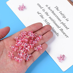 透明なアクリルビーズ  ABカラーメッキ  クマ  ミックスカラー  16x13x8.5mm  穴：2mm  約700個/500g&nbsp;MACR-S154-127-C