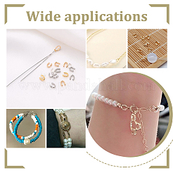 160個 8スタイル 304 サージカルステンレススチールワイヤーガーディアンとプロテクター  本金メッキ&ステンレススチールカラー  4.5~5.5x4~6.7x1.4~2.3mm  穴：0.7~1.6mm  20個/スタイル&nbsp;STAS-UN0045-43