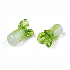 手作りランプワークビーズ  キャベツ  黄緑  19~20.5x10~12.5x10~12mm  穴：0.8~2mm&nbsp;LAMP-S194-028A
