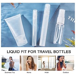 DIY化粧品保管容器キット  プラスチックスプレーボトルと化粧品のクリームジャーとファンネルホッパーとドロッパーと詰め替えボトルとラベル貼り付け機  透明  275x170mm&nbsp;DIY-BC0011-16