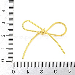 イオンプレーティング(IP) 304 ステンレススチール 蝶結びリンク コネクタチャーム  18KGP本金メッキ  33.5x33x1mm&nbsp;STAS-M001-03G