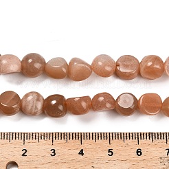 天然石サンストーンビーズ連売り  ナゲット  タンブルストーン  7.5~14.5x7.5~12x5.5~8.5mm  穴：0.8mm  約37~39個/連  15.75''（40センチメートル）&nbsp;G-P568-C19-01