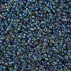 MIYUKIラウンドロカイユビーズ  日本製シードビーズ  （rr249)透明灰色ab  11/0  2x1.3mm  穴：0.8mm  約50000個/ポンド&nbsp;SEED-G007-RR0249