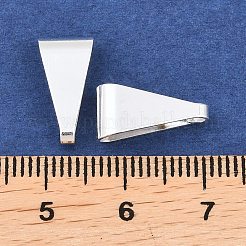 真鍮製バチカン  カドミウムフリー＆鉛フリー  925銀メッキ  14x7x4.5mm  穴：13x3.5mm&nbsp;KK-C163-02S