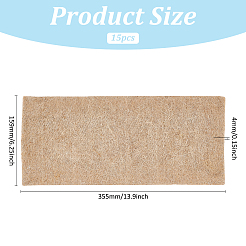 マイクログリーン用のジュート繊維栽培マット  長方形  バリーウッド  330x140x4mm&nbsp;DIY-WH0678-123