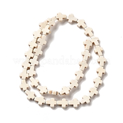 合成ターコイズ染色ビーズ連売り  クロス  古いレース  10x7x3.5mm  穴：1mm  約38個/連  15.20''（38.6センチメートル）&nbsp;G-E594-22A