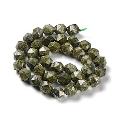 天然石パイライトビーズ連売り  多面カット  スターカットラウンドビーズ  7.5~8.5x7~8x7~8mm  穴：1.4mm  約48~49個/連  14.76~15.08インチ（37.5~38.3cm）&nbsp;G-G030-A03-01