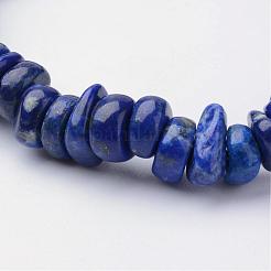天然ラピスラズリビーズのストレッチブレスレット  2-1/8インチ（54mm）&nbsp;BJEW-JB02683-03