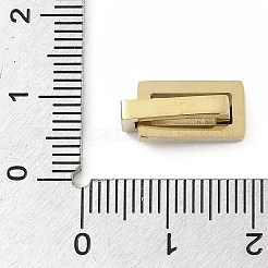 316サージカルステンレスペンダント  長方形のチャーム  18KGP本金メッキ  22.5x7x7mm  穴：9.5x3.5mm&nbsp;STAS-S159-01D-G