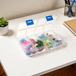 オーガナイザー収納プラスチックボックス1個  調整可能な仕切りボックス  長方形  透明  14x10.8x3cm  コンパートメント：3x2.5センチメートル  15区画/ボックス&nbsp;CON-CN0001-40