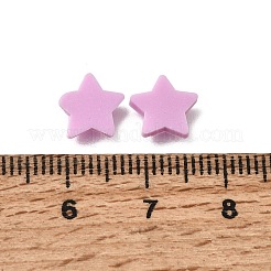 光る手作りポリマークレイカボション  スター  暗闇で光る  パープル  7.5~8x8~8.5x0.8~1.5mm  約7875個/500g&nbsp;PY-CBA5A20-14F