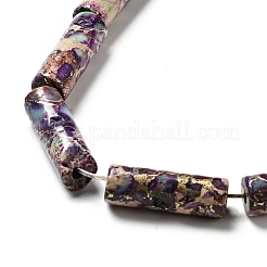 ナチュラルインペリアルジャスパービーズ連売り  染め  コラム  パープル  13.5~14x4mm  穴：1.4mm  約29個/連  15.63''（39.7センチメートル）&nbsp;G-I326-04I