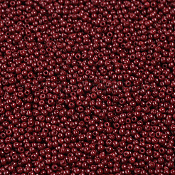 11/0 FGBグレードAラウンドガラスシードビーズ  焼き付け塗料  ファイヤーブリック  2.3x1.5mm  穴：1mm  約48500個/ポンド&nbsp;SEED-N001-A-1061