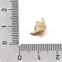 真鍮製チャーム  カタツムリのチャーム  18KGP本金メッキ  7x12x4.5mm  穴：1mm&nbsp;KK-N290-21G