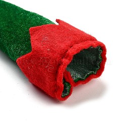 クリスマスの服フェルト布と鉄のワインボトルカバーの装飾  クリスマスパーティーの装飾用  グリーン  270x264x23.5mm&nbsp;LS-DJEW-K027-02B