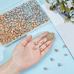 480個 2色 CCB プラスチックチューブベイル  ループベイル  ミックスカラー  9.8~11.5x4.5~6.8x6~8mm  穴：1.8~2mm  内径：3.8~5mm&nbsp;CCB-GO0001-04