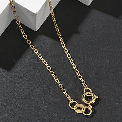 2mm真鍮アズキチェーンネックレス  スプリングリングの留め金と  ラックめっき  長持ちメッキ  カドミウムフリー＆鉛フリー  18KGP本金メッキ  17.32インチ（44cm）&nbsp;NJEW-G183-03G-01