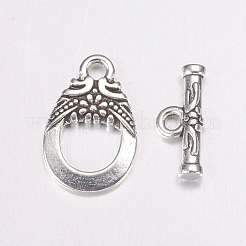 チベット風合金マンテル  鉛フリー＆カドミウムフリー  アンティークシルバー  terateardrop：19x11mm  穴：2mm  バー：14x6mm  穴：1.8mm&nbsp;X-AC2014