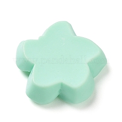 オペーク樹脂カボション  プルメリアの花  アクアマリン  20x20.5x6.5mm&nbsp;RESI-G068-02B