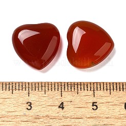 天然石カーネリアンカボション  染め＆加熱  ハート  15x15x6mm&nbsp;G-F776-02A-02
