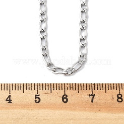 変色しない304ステンレススチールフィガロチェーンネックレス  カニカン付き  ステンレス鋼色  23.66インチ（60.1cm）  2.5mm&nbsp;X-NJEW-E143-04P