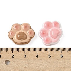 オペーク樹脂カボション  足跡  ミックスカラー  18x21.5x9.5mm&nbsp;KY-G031-05