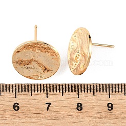 シェグレース 真鍮製スタッドピアス金具  フラットラウンド  カドミウムフリーと鉛フリー＆ニッケルフリー  18KGP本金メッキ  15mm  穴：1.2mm  ピン：11x0.7mm&nbsp;XGRQ64509-862G