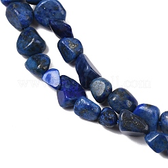 天然石ラピスラズリビーズ連売り  チップ  6~9x6~8x3.5~6mm  穴：0.8~1mm  14.76''~15.94''（37.5~40.5センチメートル）&nbsp;G-P597-B01-01