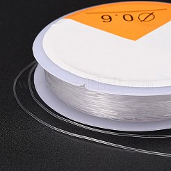 ラウンドクリスタル弾性ストレッチスレッド  ブレスレット用ジェムストーンジュエリービーズクラフト作り  透明  0.6mm  約13.1ヤード（12m）/ロール&nbsp;EW-Z001-D01-0.6mm