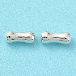 メッキ真鍮チューブビーズラック  鉛フリー、カドミウムフリー  925銀メッキ  2.5x6mm  穴：1.2mm&nbsp;KK-R149-03S