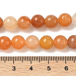 天然石レッドアベンチュリンビーズ連売り  ラウンド  8~9mm  穴：1mm  約46個/連  14.96''（38センチメートル）&nbsp;G-P257-02-8mm-01