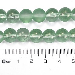 曇りガラスビーズ連売り  金粉付き  ラウンド  薄緑  10mm  穴：1mm  約84個/連  31.50''（80センチメートル）&nbsp;GLAA-P065-10mm-04