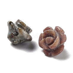 天然石インディアン瑪瑙ビーズ  ローズ  8x6~7mm  穴：1mm&nbsp;G-O156-A-09