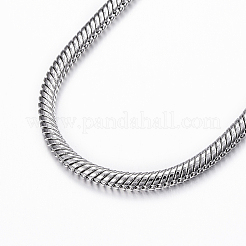 変色しない304ステンレススチール製スネークチェーンブレスレット  ステンレス鋼色  7-7/8インチ（200mm）  2.5mm&nbsp;X-BJEW-H491-01P