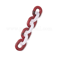 アクリル手作りアズキチェーン  オーバル  ミックスカラー  24x18x5mm  5個/セット&nbsp;AJEW-JB01358
