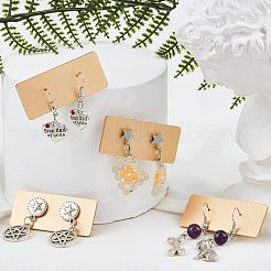 アルミイヤリングディスプレイスタンド  2つの穴のある長方形  淡黄色  2.2x5x0.2cm  穴：1mm  4個/箱&nbsp;EDIS-FG0001-44