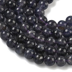 天然のアイオライトビーズ連売り  ラウンド  5.5~6mm  穴：0.8mm  約69個/連  15.94''（40.5cm）。&nbsp;G-E576-05C