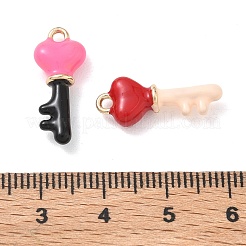 合金エナメルチャーム  キーホルダーキー  ゴールドカラー  ミックスカラー  20.5x8x4.5mm  穴：1.6mm&nbsp;FIND-B069-06B