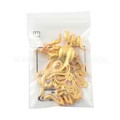 12本6スタイルアロイペンダント  スネークチャーム  ゴールドカラー  20~41x10~19x2~11mm  穴：1.8~7mm  2個/スタイル&nbsp;FIND-FS0003-54