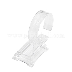 プラスチックブレスレットディスプレイ  cタイプシングルウォッチ/ブレスレットディスプレイスタンド  透明  94x60x40mm&nbsp;BDIS-B001-2