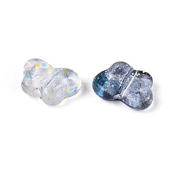 スプレー塗装透明アクリルビーズ  蝶  ライトスチールブルー  7x10x3mm  穴：1.5mm  約3570個/500g&nbsp;OACR-N149-01A