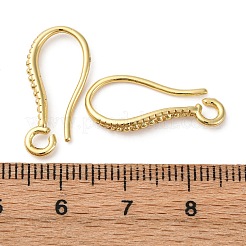 真鍮のピアスフック  カドミウムフリー＆鉛フリー  ラックめっき  長持ちメッキ  ゴールドカラー  22x3x10mm  穴：2mm  ピン：1mm&nbsp;KK-D378-01G
