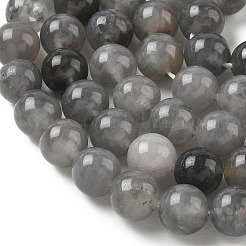 天然石クラウディクォーツビーズ連売り  ラウンド  8mm  穴：1mm  約45~47個/連  15インチ&nbsp;G-D840-69-8mm
