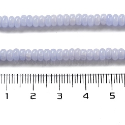 合成ブルーレースアゲートビーズ連売り  ロンデル  4~4.5x2~2.5mm  穴：1mm  約157~162個/連  15.16~15.55''（38.5~39.5センチメートル）&nbsp;G-K343-C13-01