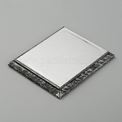 ミニチュアレトロプラスチックミラー  ドールハウスの壁の装飾用  長方形の模様  7.7x6.5x0.7cm&nbsp;MJEW-WH0002-01A-AS