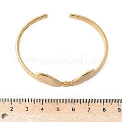女性用304ステンレススチールカフバングル  兎  ゴールドカラー  内径：1-7/8x2-1/4インチ（4.7x5.7cm）&nbsp;BJEW-U032-06G